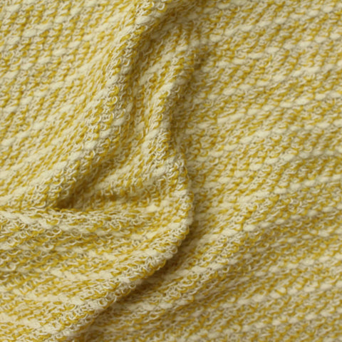 Yellow Marl Chunky Knit, Polyester, 155 gsm