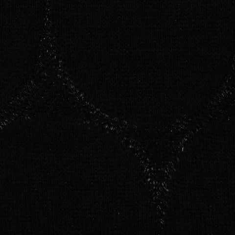 Black Abstract Chunky Knit, Polyester, 300 gsm