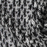 Black Marl Chunky Knit, Poly-Viscose — texture