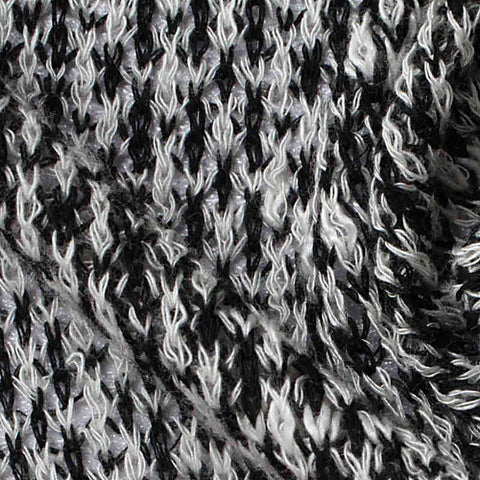 Black Marl Chunky Knit, Poly-Viscose, 125 gsm