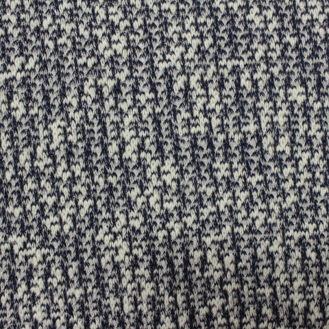 Dark Blue Marl Chunky Knit, Cotton-Poly, 151 gsm