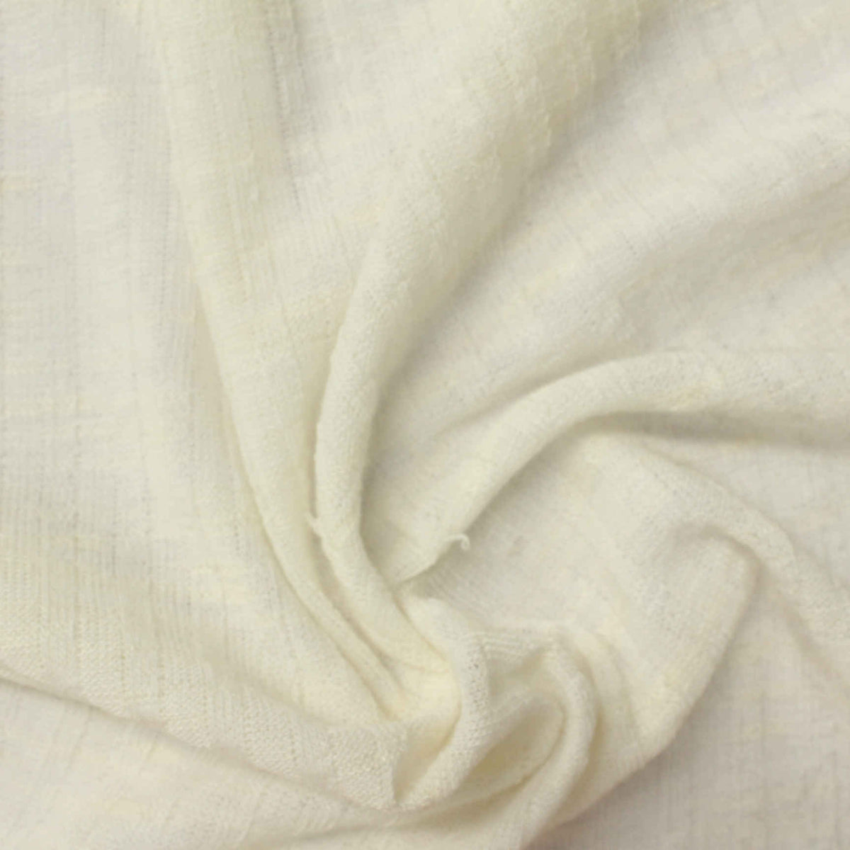 Slub Polyester Stretch Rib Knit Fabric, 125 gsm, 160 cm — Beige