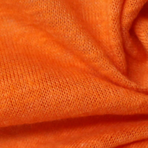 Orange Marl Chunky Knit, Poly-Cotton, 163 gsm