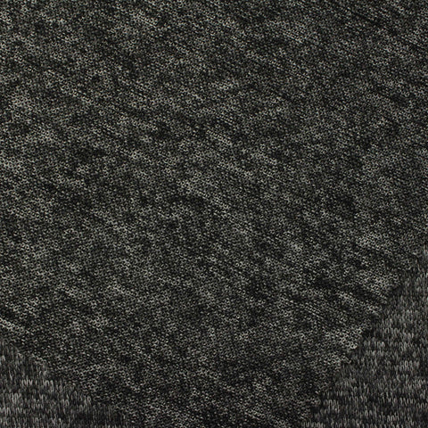 Dark Grey Heathered-Marl Chunky Knit, Polyester, 200 gsm