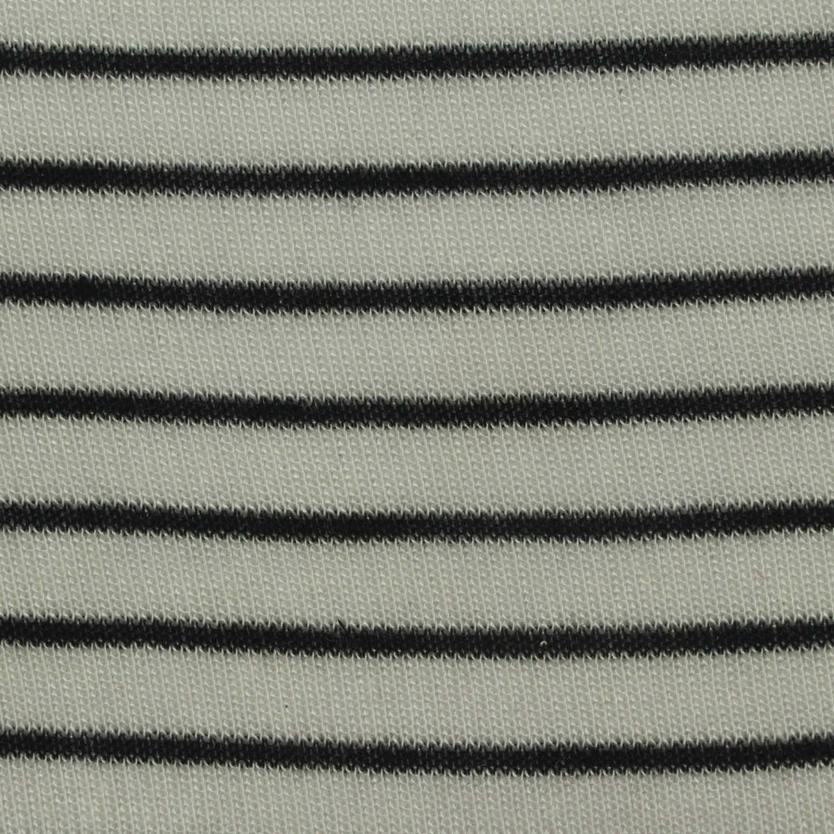 Black Horizontal-Stripe Chunky Knit, Viscose, 90 gsm