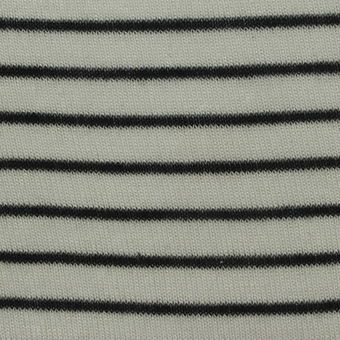 Black Horizontal-Stripe Chunky Knit, Viscose, 90 gsm