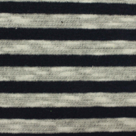 Navy Marl Chunky Knit, Poly-Cotton, 190 gsm