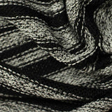Black Stripes Chunky Knit, Poly-Viscose — texture