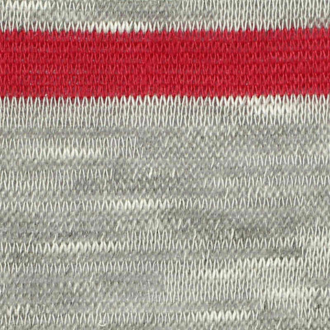 Red Horizontal-Stripe Chunky Knit, Poly-Viscose