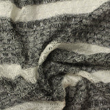Black Stripes Chunky Knit, Poly-Viscose