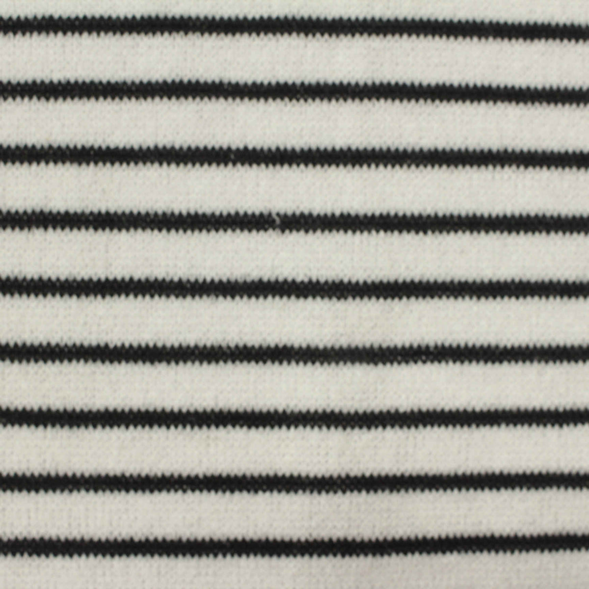 Black Horizontal-Stripe Chunky Knit, Polyester, 206 gsm