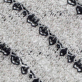 Black Diagonal-Stripe Chunky Knit, Viscose-Poly — texture