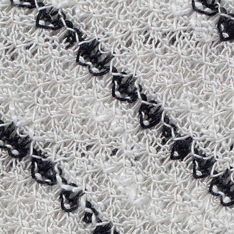 Black Diagonal-Stripe Chunky Knit, Viscose-Poly, 186 gsm