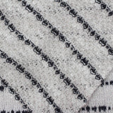 Black Diagonal-Stripe Chunky Knit, Viscose-Poly