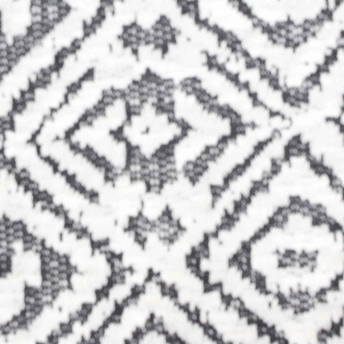 Black Geometric-Diamond Chunky Knit, Cotton-Poly, 254 gsm