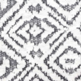 Black Geometric-Diamond Chunky Knit, Cotton-Poly