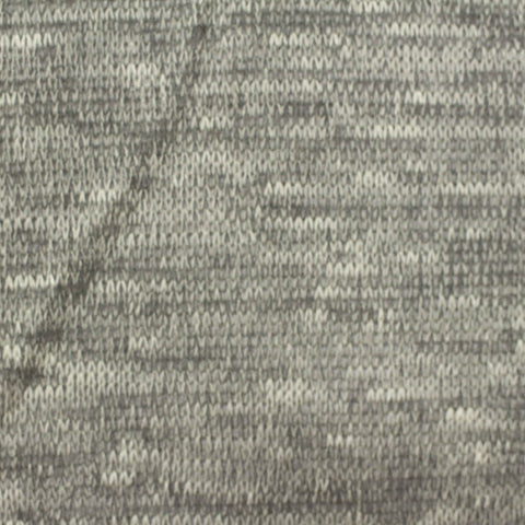 Dark Grey Heathered-Marl Chunky Knit, Viscose-Poly, 176 gsm