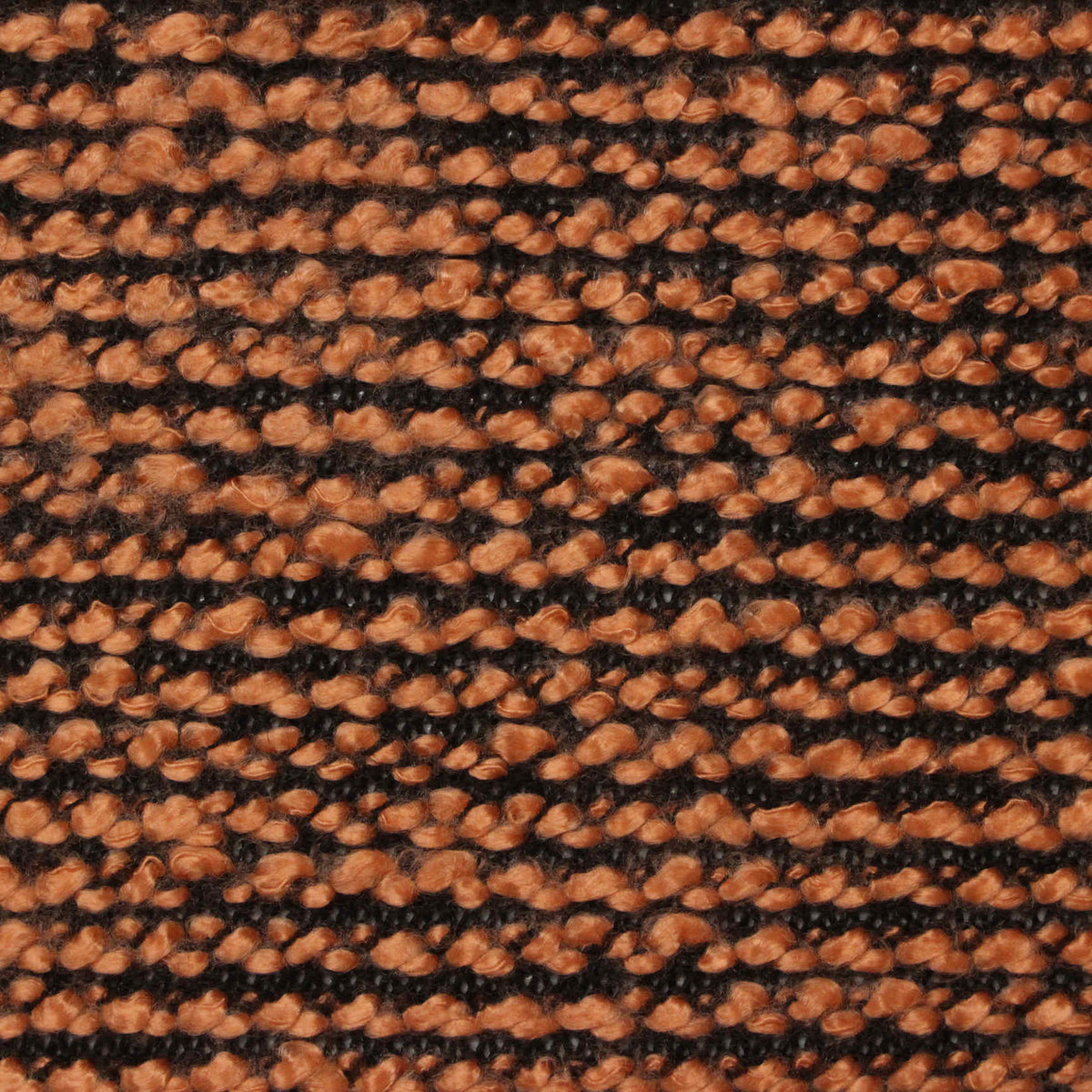 Orange Horizontal-Stripe Chunky Knit, Viscose-Poly