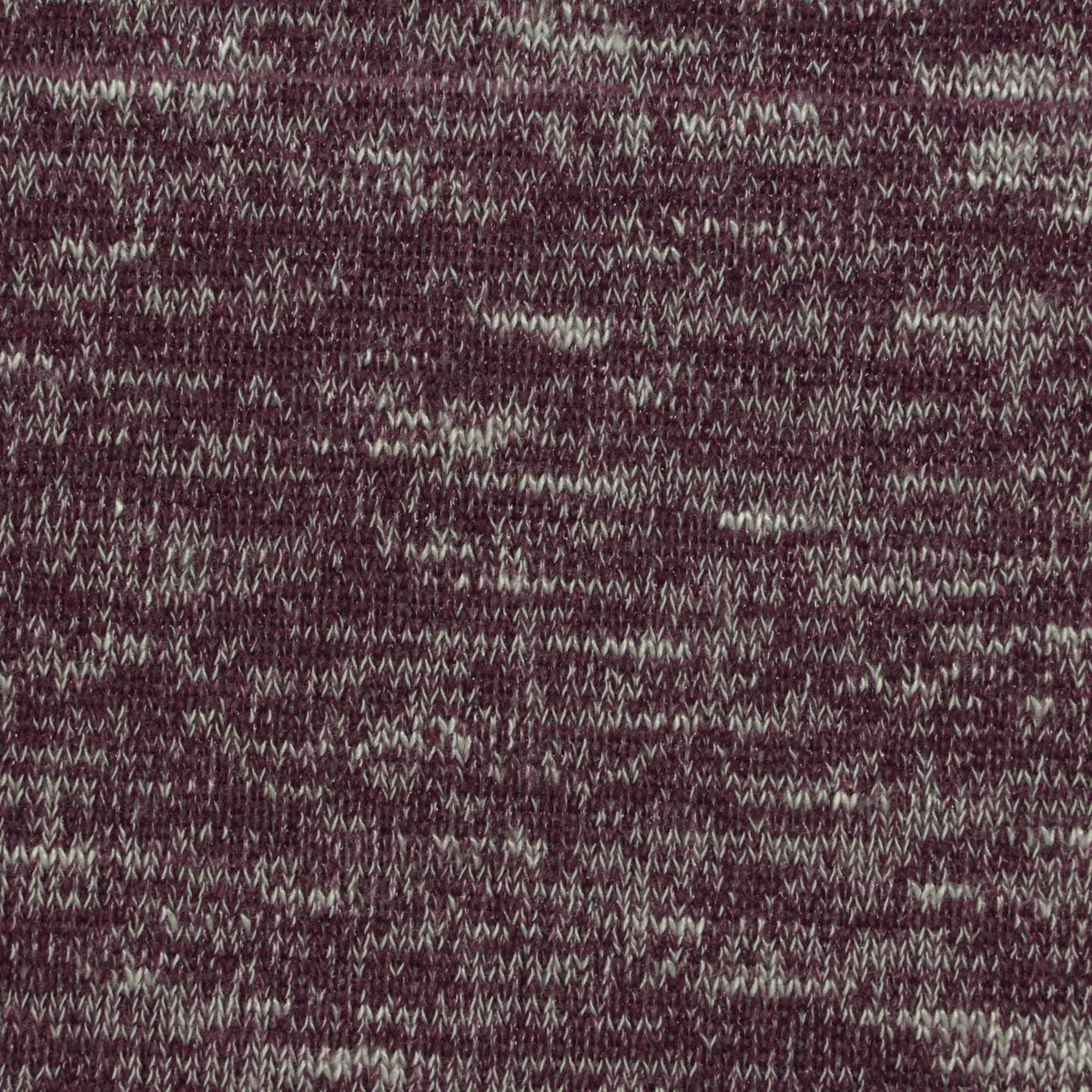 Burgundy Marl Chunky Knit, Viscose-Poly, 185 gsm