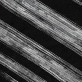 Black Stripes Chunky Knit, Poly-Viscose — texture