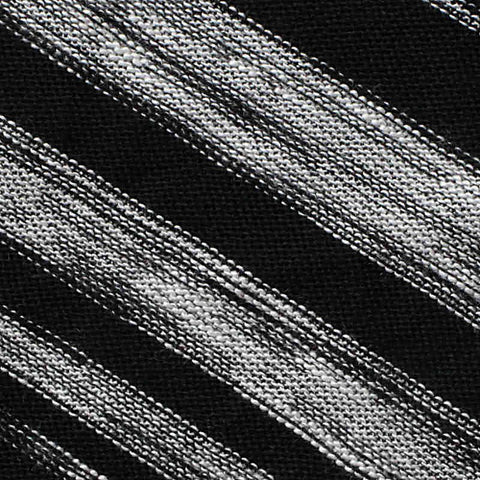 Black Stripes Chunky Knit, Poly-Viscose, 182 gsm