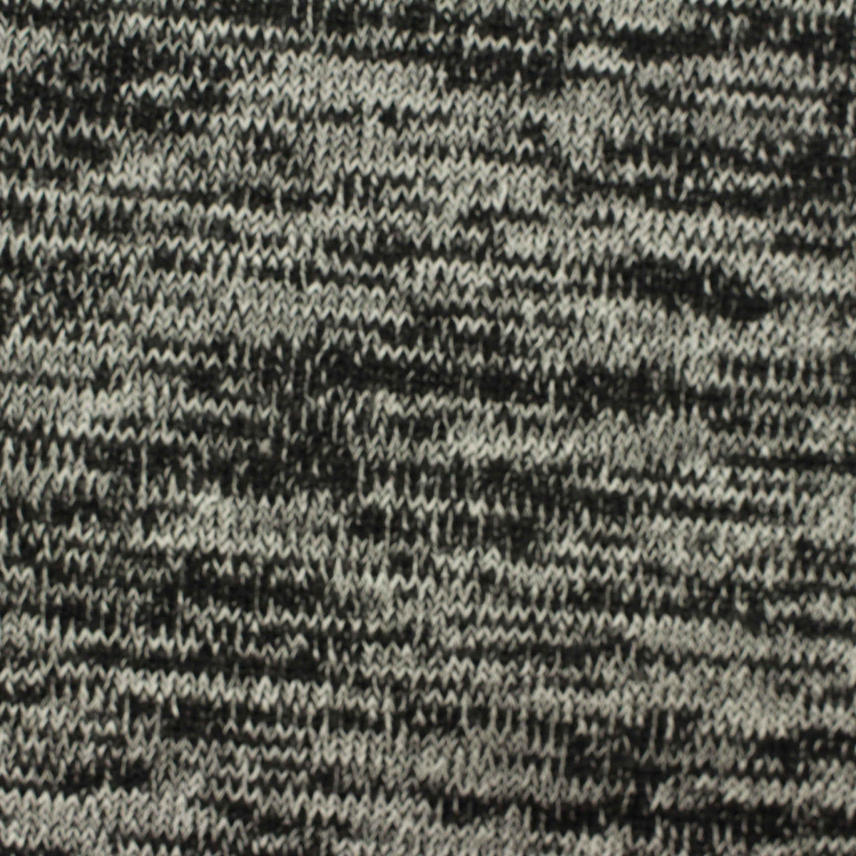 Black Heathered-Marl Chunky Knit, Viscose-Poly, 240 gsm, 140 cm