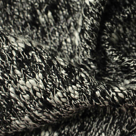 Black Marl Chunky Knit, Viscose-Poly, 348 gsm