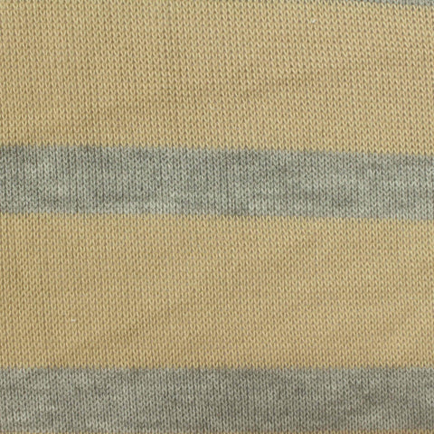 Beige Horizontal-Stripe Chunky Knit, Poly-Viscose, 192 gsm