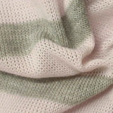 Pink Horizontal-Stripe Chunky Knit, Poly-Viscose — texture