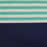 Teal Horizontal-Stripe Chunky Knit, Polyester