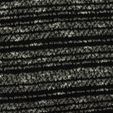 Black Horizontal-Stripe Chunky Knit, Poly-Viscose