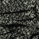Black Horizontal-Stripe Chunky Knit, Poly-Viscose — texture