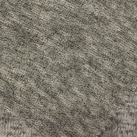 Heather Grey Marl Chunky Knit, Viscose-Poly, 165 gsm