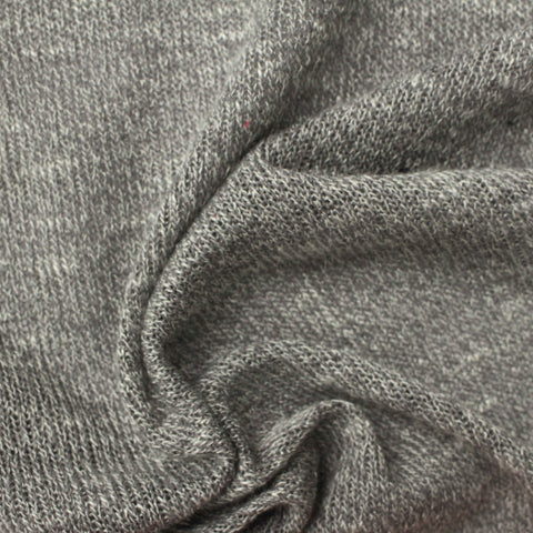Heathered Grey Marl Chunky Knit, Poly-Viscose, 162 gsm