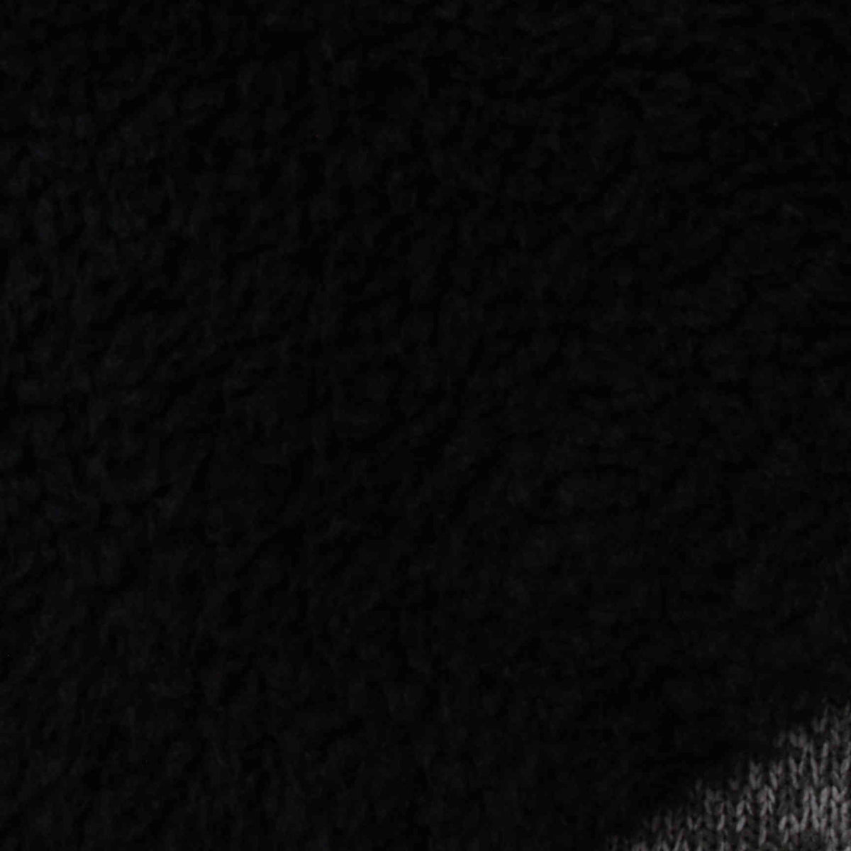 Brushed 100% Polyester Chunky Knit Fabric, 315 gsm, 160 cm — Black