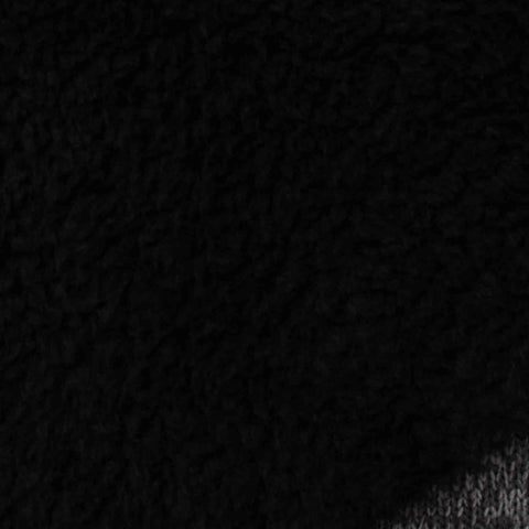 Brushed 100% Polyester Chunky Knit Fabric, 315 gsm, 160 cm — Black