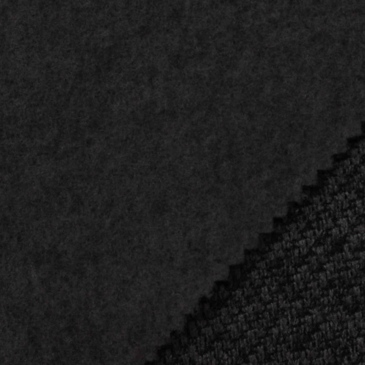 100% Polyester French Terry Fabric, 295 gsm, 165 cm — Black