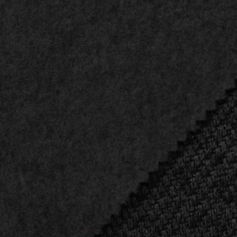 100% Polyester French Terry Fabric, 295 gsm, 165 cm — Black