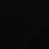 100% Polyester Rib Knit Fabric, 300 gsm, 200 cm — Black