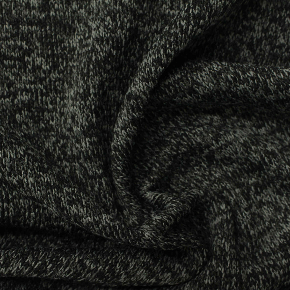 Black Heathered-Marl French Terry, Polyester