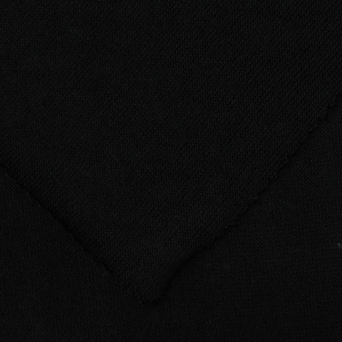 Polyester Stretch Chunky Knit Fabric, 155 gsm, 155 cm — Black