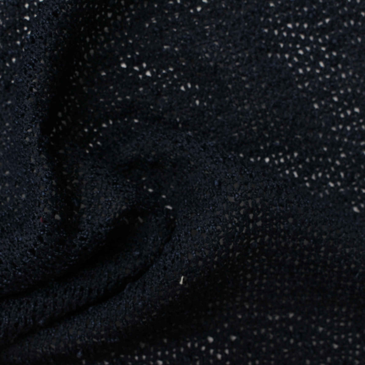 Navy Openwork Jersey Knit, Polyester