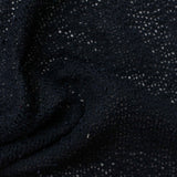 Navy Openwork Jersey Knit, Polyester