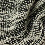 Heather Slub Polyester Cotton Interlock Knit Fabric, 210 gsm, 150 cm — Black — texture