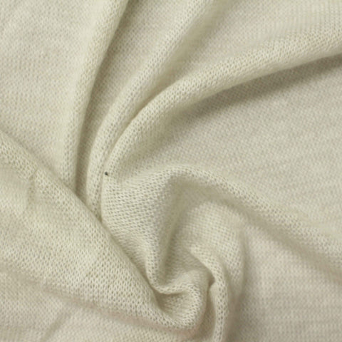 Light Beige Marl Chunky Knit, Viscose-Poly, 120 gsm