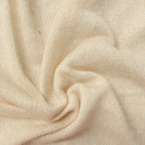 Viscose Polyester Stretch Chunky Knit Fabric, 164 gsm, 160 cm — Beige