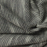 Slub 100% Polyester Chunky Knit Fabric, 120 gsm, 150 cm — Black — texture