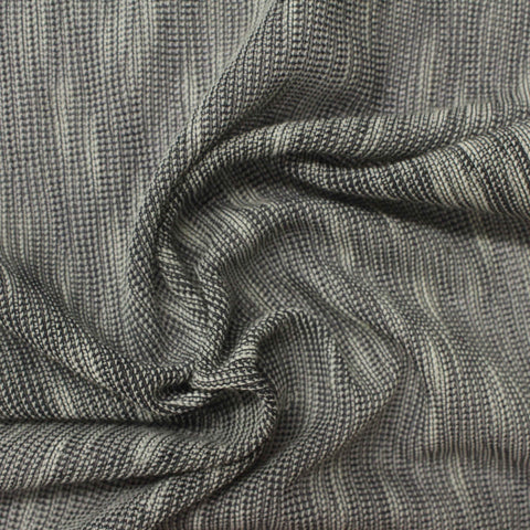 Slub 100% Polyester Chunky Knit Fabric, 120 gsm, 150 cm — Black