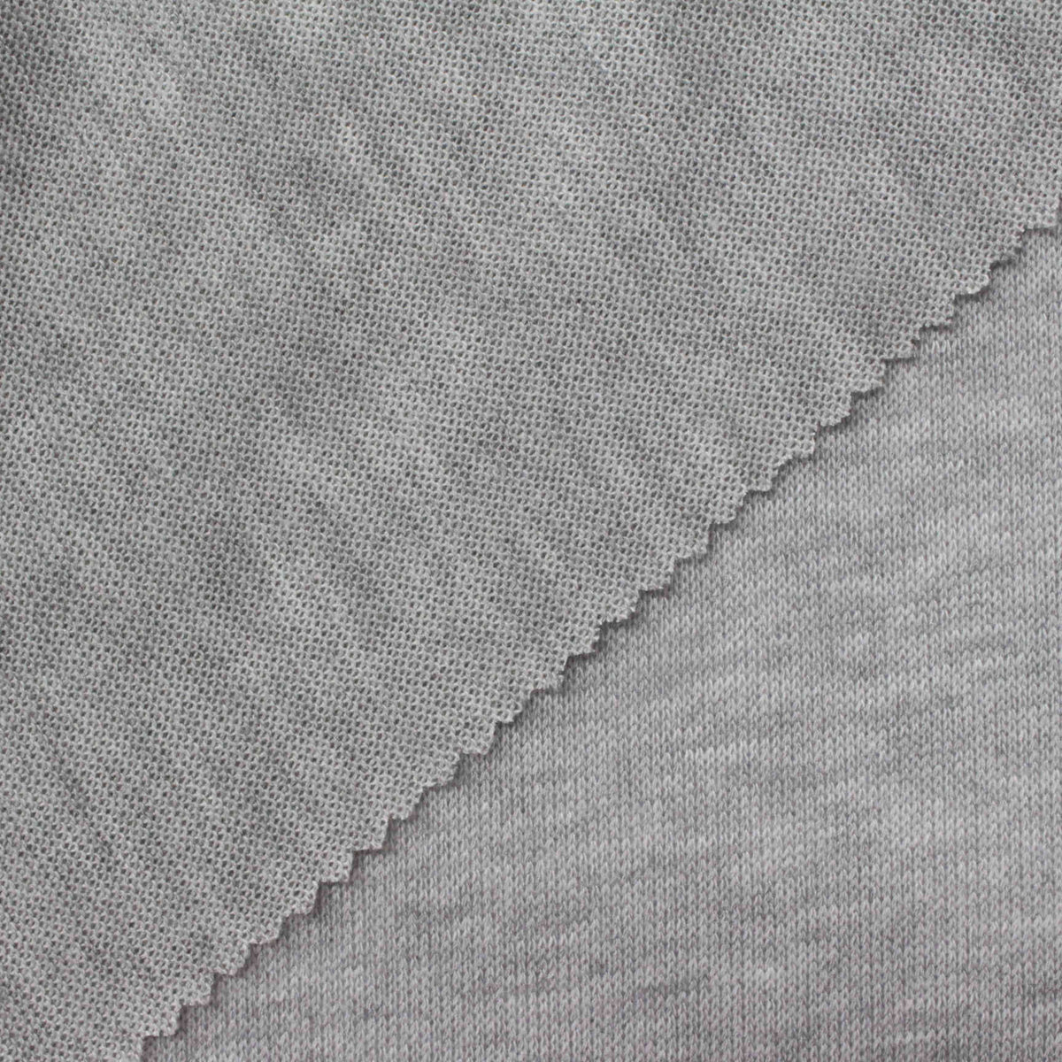 Heather Polyester Stretch Chunky Knit Fabric, 178 gsm, 160 cm — Grey
