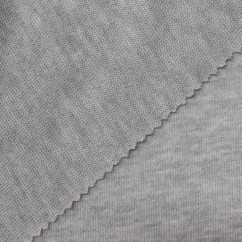 Heather Polyester Stretch Chunky Knit Fabric, 178 gsm, 160 cm — Grey